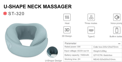 U-shaped Massage Pillow Portable Neck Massager